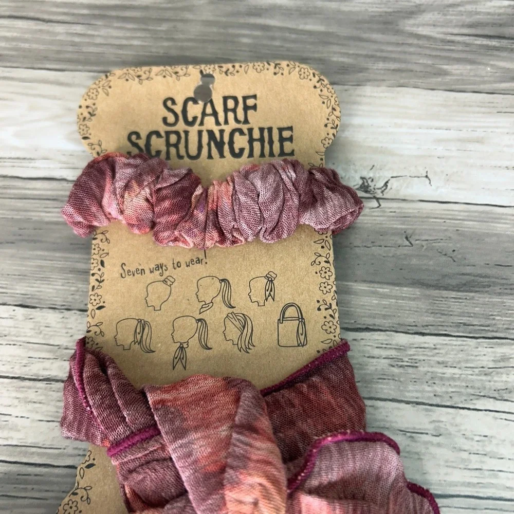 Natural Life Scrunchie Scarf Hair Tie Bandana 7 Ways to Wear‎ New Boho